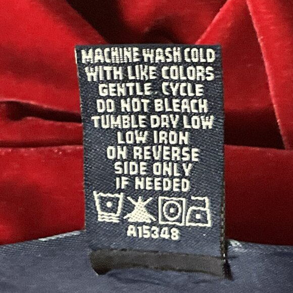 Susan Graver Velvet Tunic Size XL Red Pleated Button Up Blouse Holiday Luxurious - Picture 8 of 12